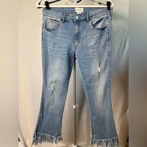 For the Republic Light Blue Flare Leg Jeans w/ Frayed Hem – Sz 27